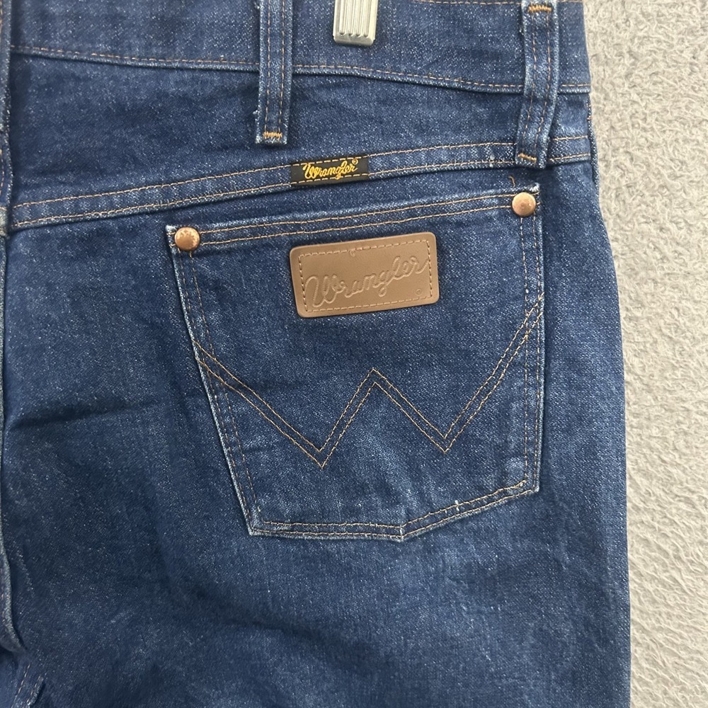 Wrangler Jeans Mens 38x34 Blue Denim 13MWZPW Cowboy Cut Straight Leg Western
